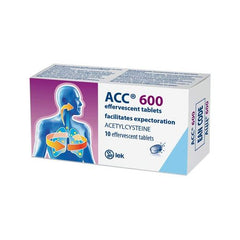 Acc 600mg Long Effervescent Tablets, 10 Tablets