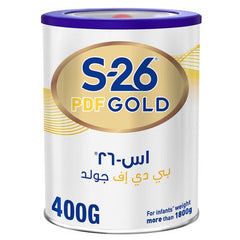 إس-26 بي دي إف جولد تركيبة الحليب بعد التفريغ (0-6 اشهر)، 400 جرام