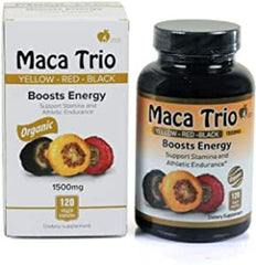 Maca Trio 1500Mg Capsules, 120 Pieces