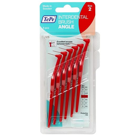 Tepe Interdental Brush Angle Size:2, 6 Pieces