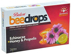 Balen Bee Drops Herbal Lozenges Lemon Flavor with Echinacea, Honey & Propolis Extracts 24 per pack