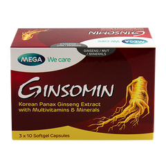 Ginsomin Fatigue & Stress Relief Multivitamin Supplement 30 Softgels