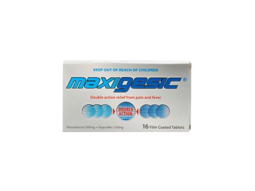 Maxigesic Double Action Pain & Fever Relief Tablets 16 tablets