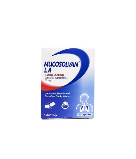 Mucosolvan La Long Acting Ambroxol Hydrochloride 75Mg 10 Capsules