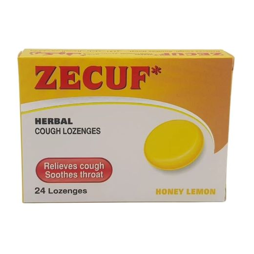 Zecuf Cough Lozenges Honey Lemon, 24 Count