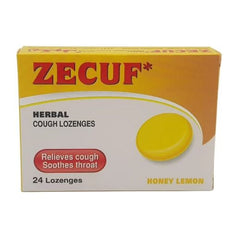 Zecuf Cough Lozenges Honey Lemon, 24 Count