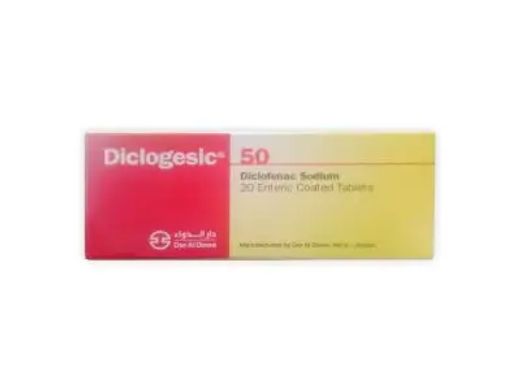 Diclogesic 50Mg Diclofenac Sodium 20 Enteric Coated Tablets