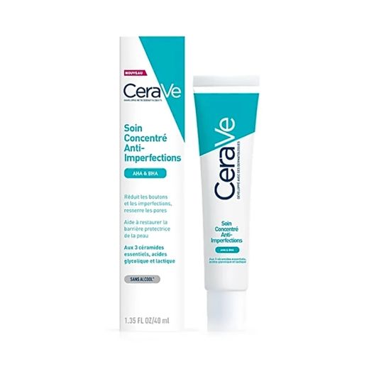 CeraVe Blemish Control Gel Facial Moisturiser For Acne & Blemishes with Glycolic Acid and Lactic Acid AHA/BHA, 40ml