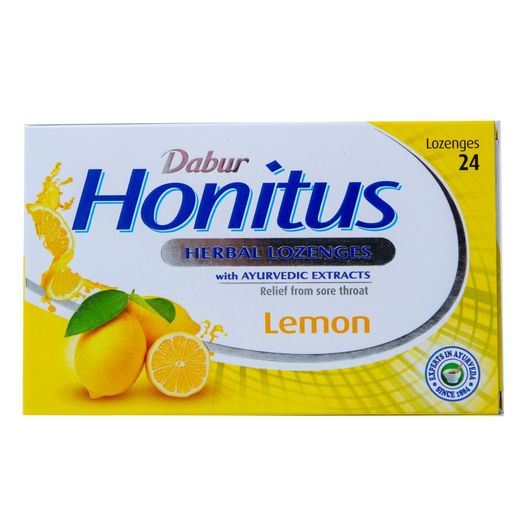 Dabur Honitus Herbal Lozenges Lemon, 24 Lozenges