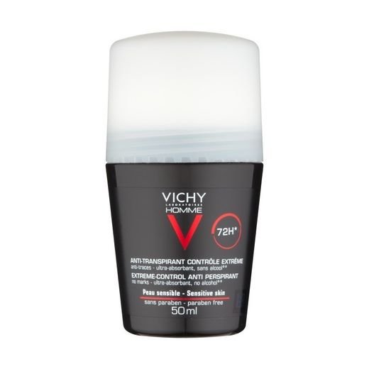 Vichy Homme 72 Hour Deodorant Anti Perspirant Soothing Effect for Men, 50ml