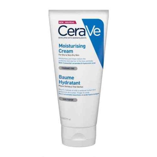 CeraVe Hypoallergenic Moisturizing Face & Body Cream with Ceramides & Hyaluronic Acid for Dry Skin, 177ml