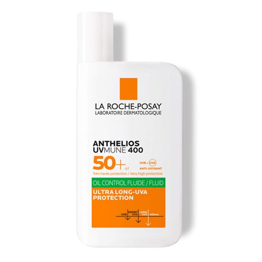 La Roche-Posay Anthelios Uvmune 400, Invisible Oil Control Facial Sunscreen for Sensitive & Oily Skin SPF50+, 50ml