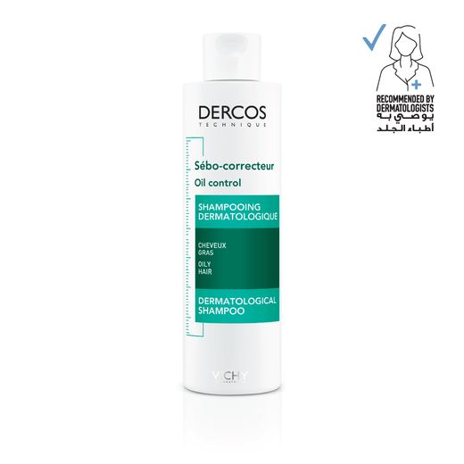 Vichy Dercos Oil Correct Shampoo for Oily Hair, 200ml