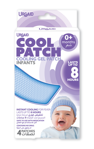 Urgaid Medical Cooling Gel Patches for Infants (0+ Months), 4 Per Pack