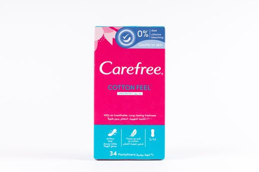 Carefree Cotton Unscented Panty Liner, 34 Pads