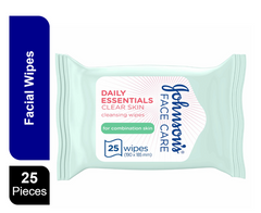 Johnson's Facial Cleansing Wipes for Combination Skin, 25 Sheet