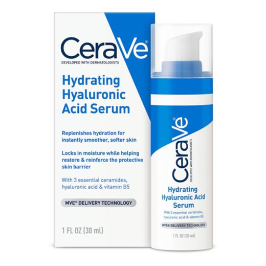 CeraVe Hydrating Hyaluronic Acid Serum with Ceramides & Vitamin B5 for Smoother & Softer Skin, 30ml