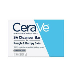 CeraVe SA Cleanser Bar for Rough Bumpy Skin, 128g