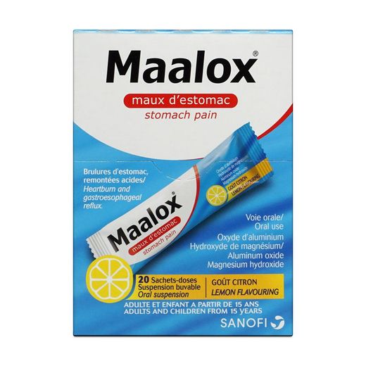 Maalox Lemon Flavouring Sachets 20S