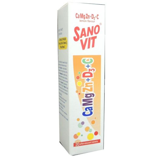 Sanovit Camgzn+D3+C Effervescent Tablets 20 Pieces