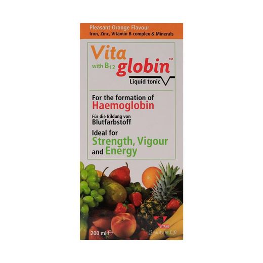 Vitaglobin Liquid Tonic Orange Flavor 200 ML