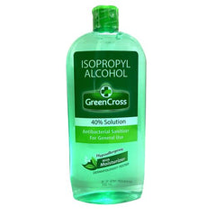 Green Cross Isopropyl Alcohol Antiseptic Disinfectant - 40% Solution With Moisturizer 500 Ml