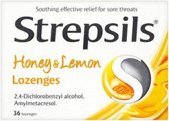 Strepsils Loz Honey & Lemon Extra, 36 Pieces