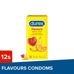 Durex Tropical Flavours Coloured & Flavoured Condoms for Men, 12 Pieces