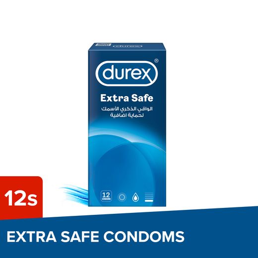 Durex Extra Safe Condoms for Men, 12 Pieces