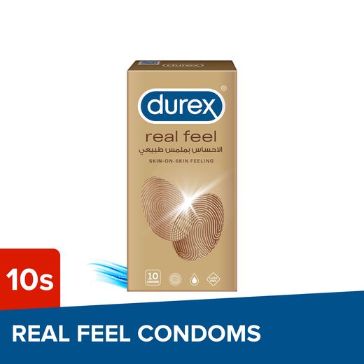 Durex Real Feel Condoms for Men, 10 Pieces