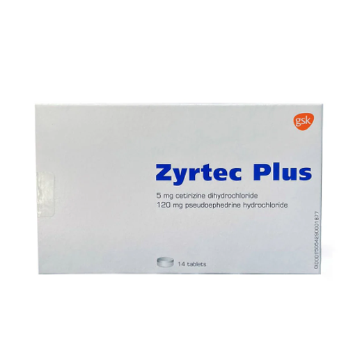 Zyrtec Plus 120Mg Tablets, 14 Count