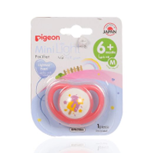 Pigeon Minilight Pacifier Girl 6 Months Plus