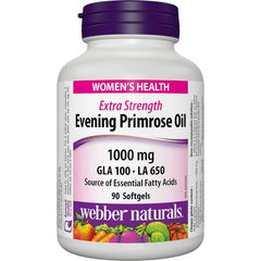 Webber Naturals Evening Primrose Oil 1000 Mg Extra Strength Softgels 90 Pieces