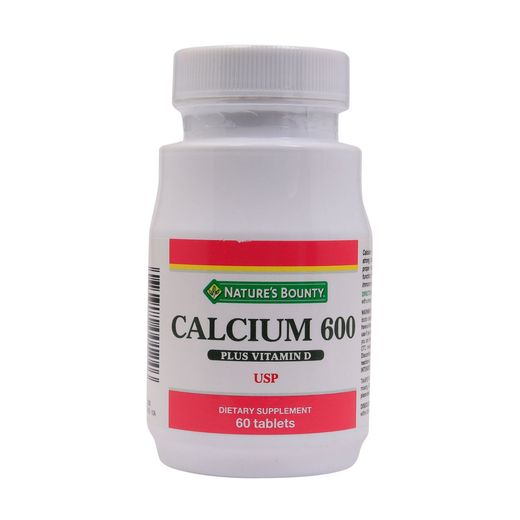 Nature's Bounty Calcium 600 Plus Vitamin D Tablets 60 Pieces