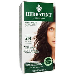 Herbatint Permanent Hair Color Gel 2N Brown - vegan, ammonia free, paraben free 1 pack