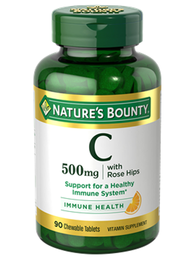 Nature's Bounty C-500 With Rosehip 90 Chewable Tablets