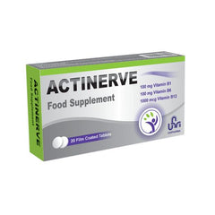 Actinerve Food Supplement Film Coated Tablets, 20 Tablets