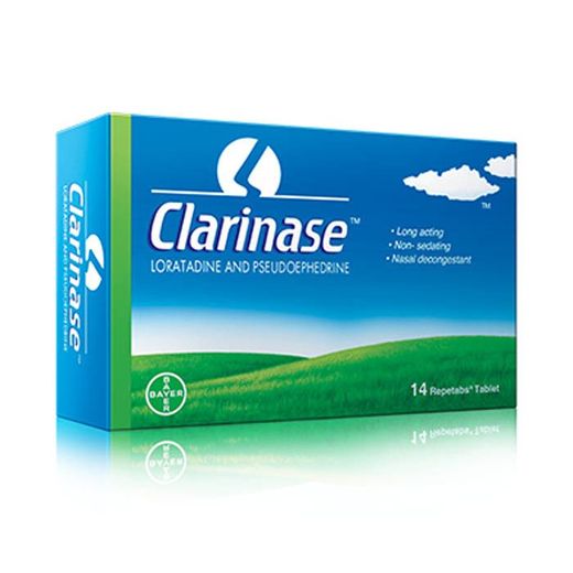 Clarinase Loratadine And Pseudoephedrine 14 Repetabs