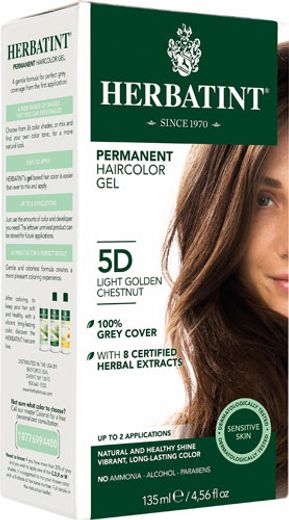 Herbatint Permanent Hair Colour Gel 5D Light Golden Chestnut (150Ml)