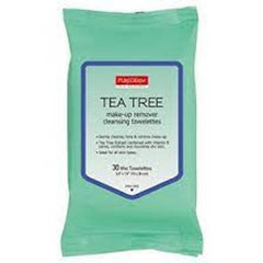 Purederm Tea Tree Make-Up Remover Cleansing Wet Towelettes, 30 Pieces