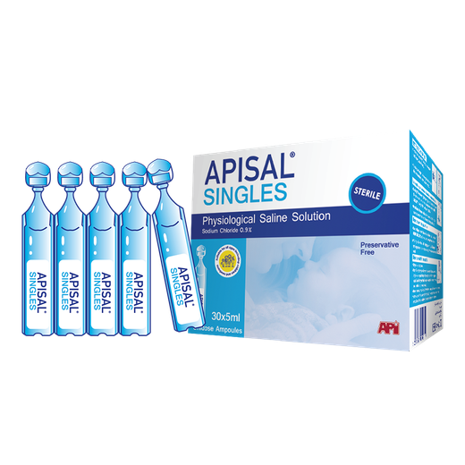 Apisal singles physiological saline solution 30×5ml