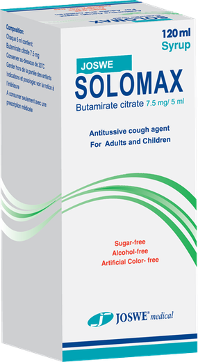 Solomax Butanirate Citrate Oral Syrup, (7.5mg/5ml), 120ml