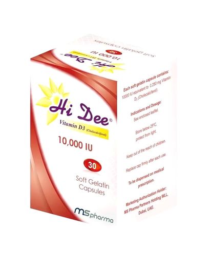 Hi Dee Vit 10,000Iu Softgel D3, 30 Pieces