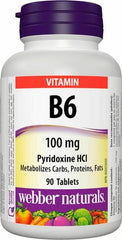 Webber Naturals 100Mg Vitamin B6 Supplement - Gmo Free, Gluten Free, Wheat Free 60 Capsules