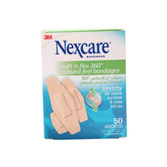 Nexcare Soft 'N Flex 360 Assorted Bandages 50 Pcs