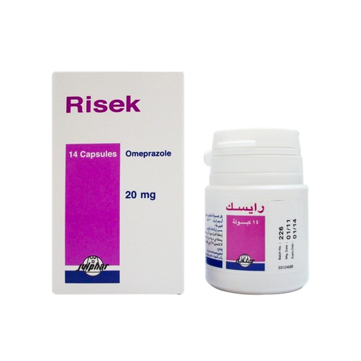 Risek Omeprazole (20mg), 14 Capsules