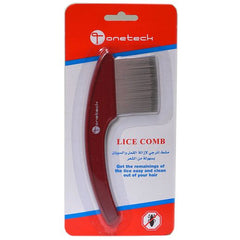 Oneteck Lice Comb Metal Red