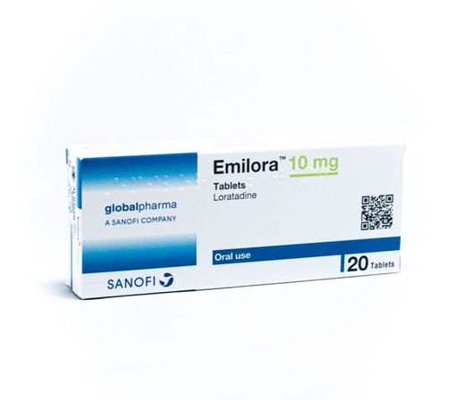 Emilora 10Mg Loratadine Oral Use 20 Tablets