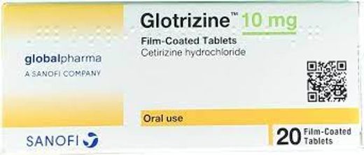 Glotrizine 10Mg Cetirizine Hydrochloride Oral Use 20 Film Coated Tablets