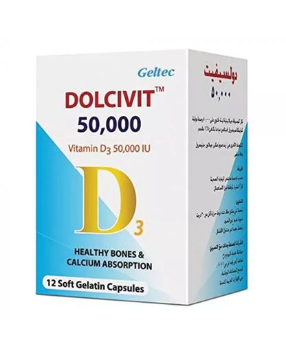 Dolcivit 50000 Vitamin D3 Soft Geletin Capsules, 12 Count